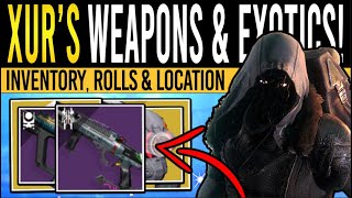 Destiny 2 XURS DECENT WEAPONS amp ARMOR 5th April Xur Inventory  Armor Loot amp Location [upl. by Lomaj]