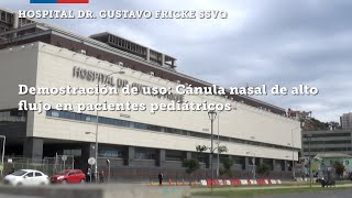 Demostración de uso de cánula nasal de alto flujo en pacientes pediátricos [upl. by Teodor]