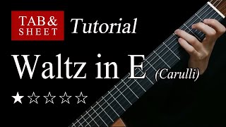 Waltz in E F Carulli  Guitar Lesson  TAB [upl. by Nylirej]