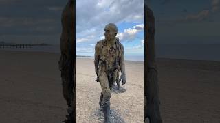 Giant Bronze Figures Emerge from the North Sea at England’s most easterly point Lowestoft Suffolk [upl. by Nuahc]