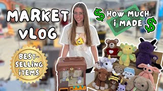 MARKET VLOG  How Much Money I Made amp BestSelling Crochet Items [upl. by Grimaldi]