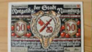 Notgeld der Stadt Naumburg  50 Pfennig in HD [upl. by Anesor]