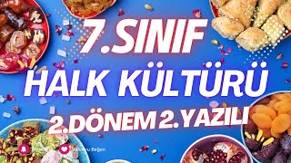 7Sınıf Halk Kültürü DERSİ 2Dönem 2Yazılı Soruları ve Çözümü 2024 [upl. by Kemeny]