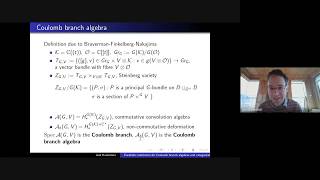 Levi restriction for Coulomb branch algebras Joel Kamnitzer University of Toronto Canada [upl. by Nisa]