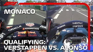 Verstappen vs Alonso Qualifying Laps Compared  2023 Monaco Grand Prix [upl. by Norita455]