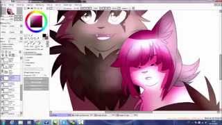 Speed paint Chiaki x Hajime [upl. by Gratiana852]