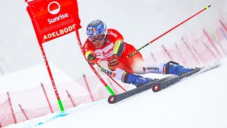 Marco ODERMATT  Winner  Giant Slalom Run 1  Adelboden SUI  2024 [upl. by Xymenes]