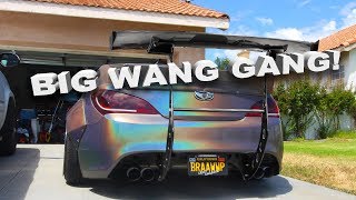 INSANE GENESIS COUPE CHASSIS MOUNT WING pt1 [upl. by Rivard]