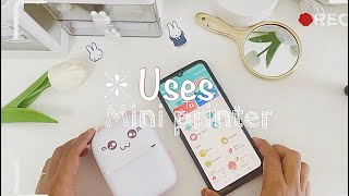 Mini printer 🍒Uses ✨ portable mini printer 😍🕯️🥰 how to use this printer 🫶🏻✨ [upl. by Nie]