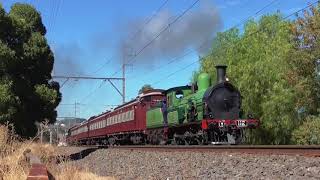 Steam on Glenroy Bank EssendonBroadmeadows shuttles  April 2018 [upl. by Elimay]