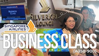 Singapore Airlines Business Class A350900 Singapore to Manila  Budgetarian Techies Experience [upl. by Nuawad]