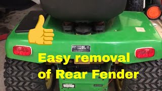 How to remove the rear fender assembly off a John Deere tractor [upl. by Dalli]