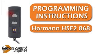 Programming my remote Hormann HSE2 868 [upl. by Hanonew]