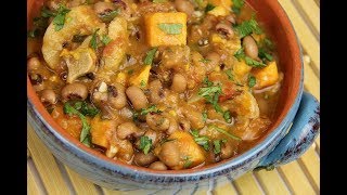 Stewed Black Eyed Peas For Good Luck  CaribbeanPotcom [upl. by Siusan]