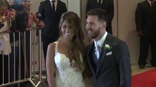 Lionel Messi marries childhood sweetheart Antonella Roccuzzo in Rosario [upl. by Aicital176]