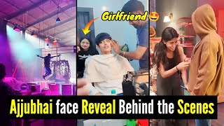 Ajjubhai Face Reveal Video Behind The Scenes 🤩 Ajjubhai ki girlfriend 🥰 Ajjubhai face reveal viral [upl. by Aisyram]