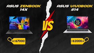 Asus ZenBook 14X OLED VS Asus VivoBook S14 OLED Comparison [upl. by Gian]