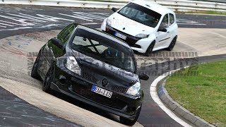 Clio 3 RS vs Clio 3 RS Cup blackwhite  Nordschleife 20052017 [upl. by Bradwell]