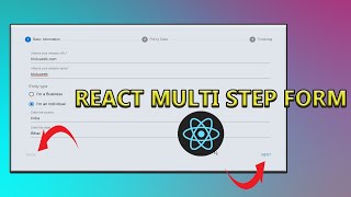 React Multi Step Form  How to create Multi Step Form in React js [upl. by Adneral61]