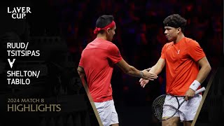 RuudTsitsipas v SheltonTabilo Highlights  Laver Cup 2024 Match 8 [upl. by Shelby]