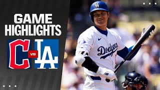 Guardians vs Dodgers Game Highlights 9824  MLB Highlights [upl. by Salohcim]