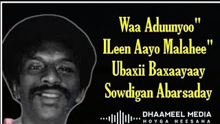 Heestii  Ubaxii Baxaayay Sowdigan Abaarsaday AUN Maxamed Warsame Qasaali  Kaban Xul Ah With Lyrics [upl. by Yona]