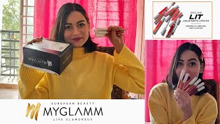 MYGLAMM LIT MATTE LIPSTICKS  6 Best Shade  Review and Swatches [upl. by Giliana447]