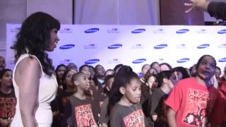 quotSpotlightquot Jennifer Hudson serenaded by PS22 Chorus [upl. by Asilrahc]