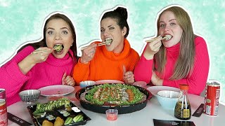 SUSHI MUKBANG ∙ Over relaties daten amp bevallingen met Rebecca amp Nathalie [upl. by Ninerb439]