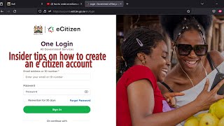 StepbyStep Guide Creating an eCitizen Account in Kenyaquot [upl. by Etiragram308]