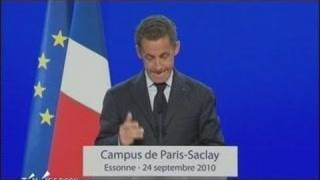 Nicolas Sarkozy sur le Plateau de Saclay [upl. by Yleve490]