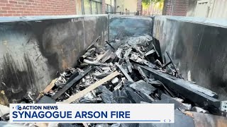 Arson investigation underway after fire outside Center City synagogue [upl. by Dudley]