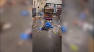 Video captures juveniles ransacking Wawa in Philadelphia [upl. by Sandstrom]