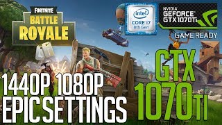 i7 8700  GTX 1070ti on Fortnite 1080p1440p Epic Settings [upl. by Anaejer43]