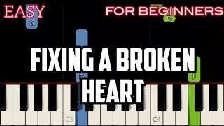 FIXING A BROKEN HEART  INDECENT OBSESSION  SLOW amp EASY PIANO TUTORIAL [upl. by Sonnie]