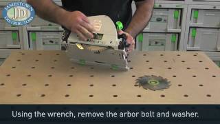 Changing the blade on the Festool TS plunge saw [upl. by Kenzie]