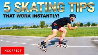 5 Easy Inline Skating Tips To Make Any Level Of Skater Better Instantly by Pro Joey Mantia [upl. by Haziza]