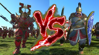 Chaos Warriors of Khorne Halberds VS Tzar Guard Total War Warhammer 3 [upl. by Valentina608]