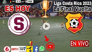 Saprissa vs Herediano en vivo donde ver a que hora juega Saprissa vs Herediano La Final 2023 [upl. by Joashus]