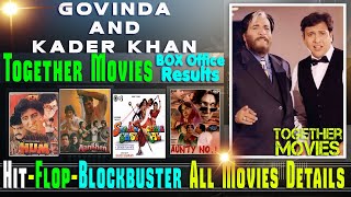 Govinda and Kader Khan Together Movies with Box Office Collection Analysis All Movies List [upl. by Tyra]