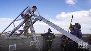 Parapet Wall Transitions  Firefighter Ladder Training [upl. by Atteniuq]