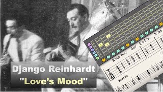 Django Reinhardt  quotLoves Moodquot 1947  jazz guitar transcription by Gilles Rea [upl. by Darom]