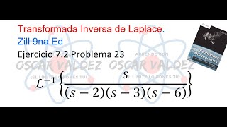 Ejercicios 72 Problema 23 Dennis G ZILL ED 9na Ed Transformada Inversa de Laplace [upl. by Pax6]