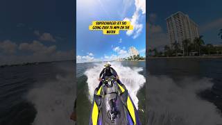 Supercharged jet ski going over 75 MPH on the water jetski supercharged [upl. by Yhcir]