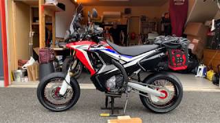 【タイヤ交換作業編】CRF250 ラリー モタード化計画：CRF250 RALLY MOTARD MODIFY [upl. by Naveb]