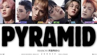 P1HARMONY 피원하모니 Pyramid Lyrics Color Coded Lyrics HanRomEng [upl. by Ettevad]