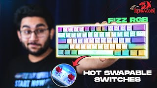 60 Mechanical RGB Gaming Keyboard With Hot Swappable Switches  Redragon K617 Fizz [upl. by Omlesna]