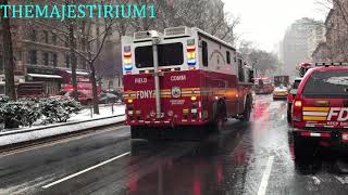 FDNY RESPONDING COMPILATION 89 FULL OF BLAZING SIRENS amp LOUD AIR HORNS THROUGHOUT NEW YORK CITY [upl. by Fosdick]