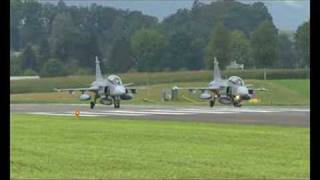 JAS39 Gripen at Emmen quotflying back to homequot [upl. by Suzanne]