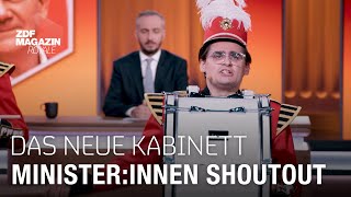 Ministerinnen Shoutout  Das Kabinett 2021 kurz vorgestellt  ZDF Magazin Royale [upl. by Eirb700]